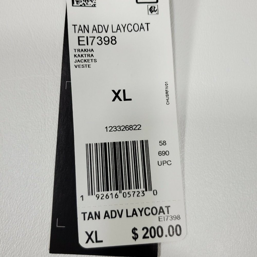 Adidas Tan Adv Laycoat Reversible Khaki Camouflage Men's Size XL EI7398 NWT New - Picture 9 of 10